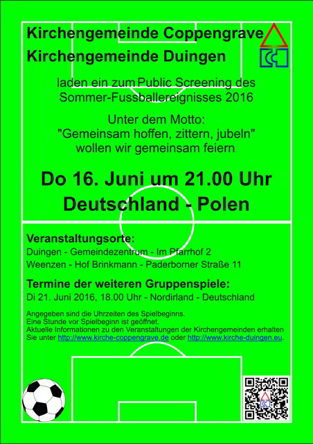Fussballspiel Deutschland - Polen