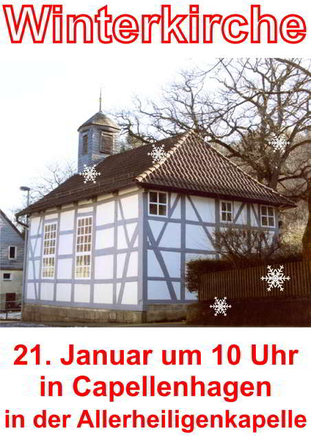 Einladung zur 2. Winterkirche in Capellenhagen