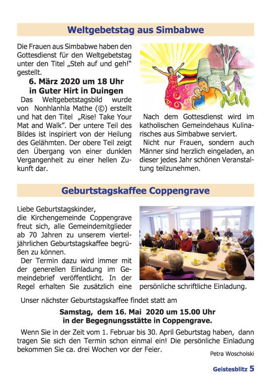 Gemeindebrief März 2020 - Mai 2020