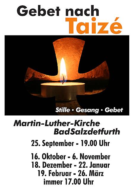Gebet nach Taize in Bad Salzdetfurth