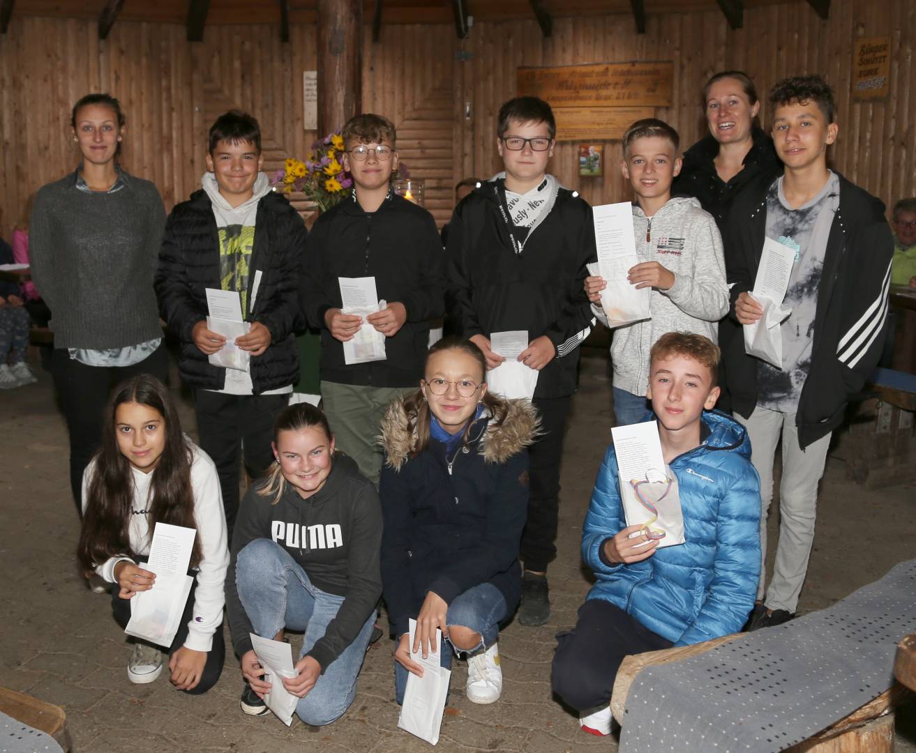 Begrüßungsgottesdienst der neuen Konfirmanden an der Köhlerhütte