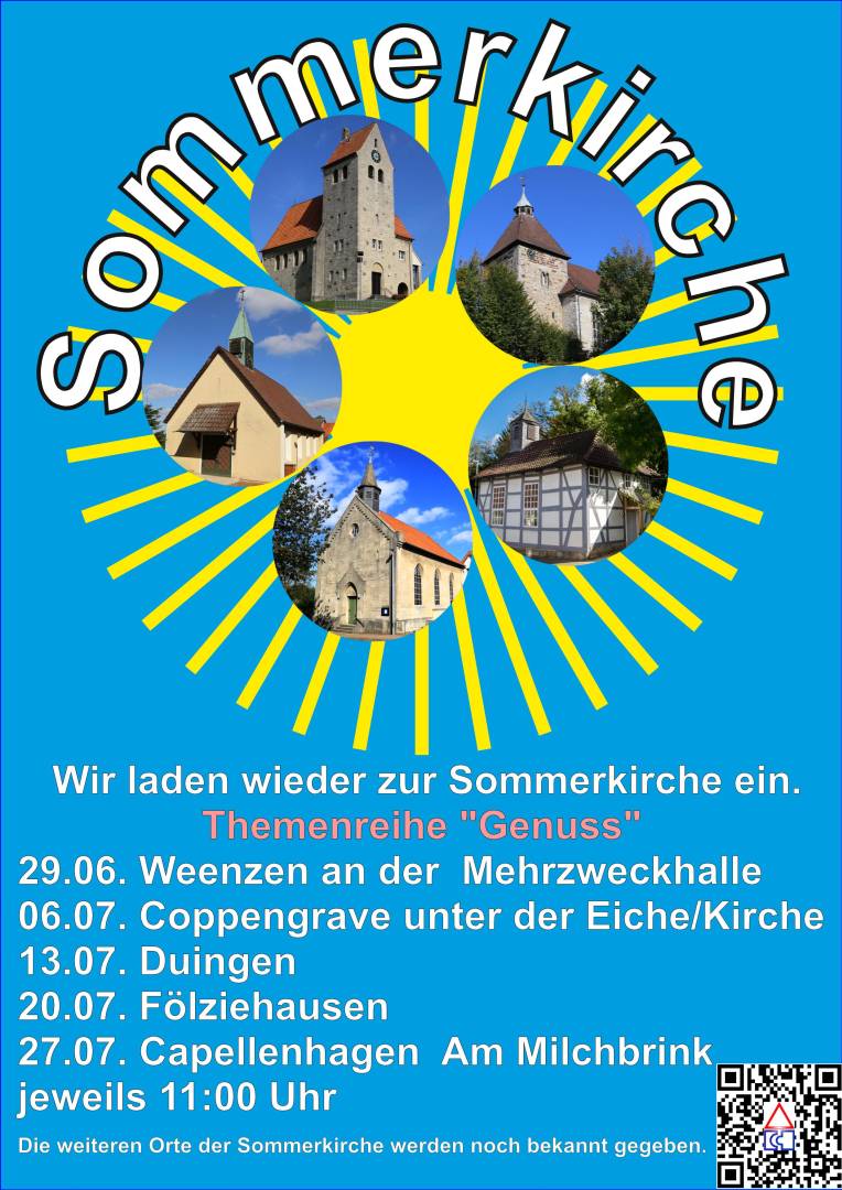 Morgen Sommerkirche in Fölziehausen