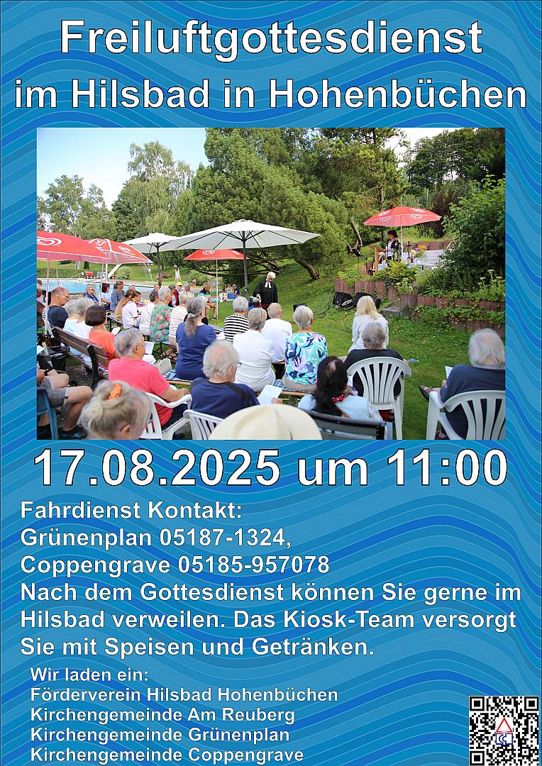 Ankündigung: Freiluftgottesdienst im Hilsbad in Hohenbüchen