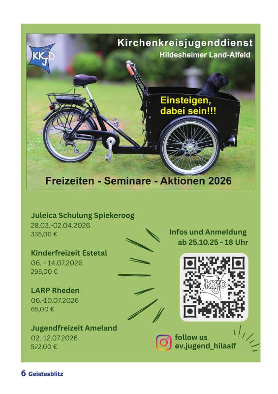 Gemeindebrief für die Monate Dezember 2025 - Februar 2026