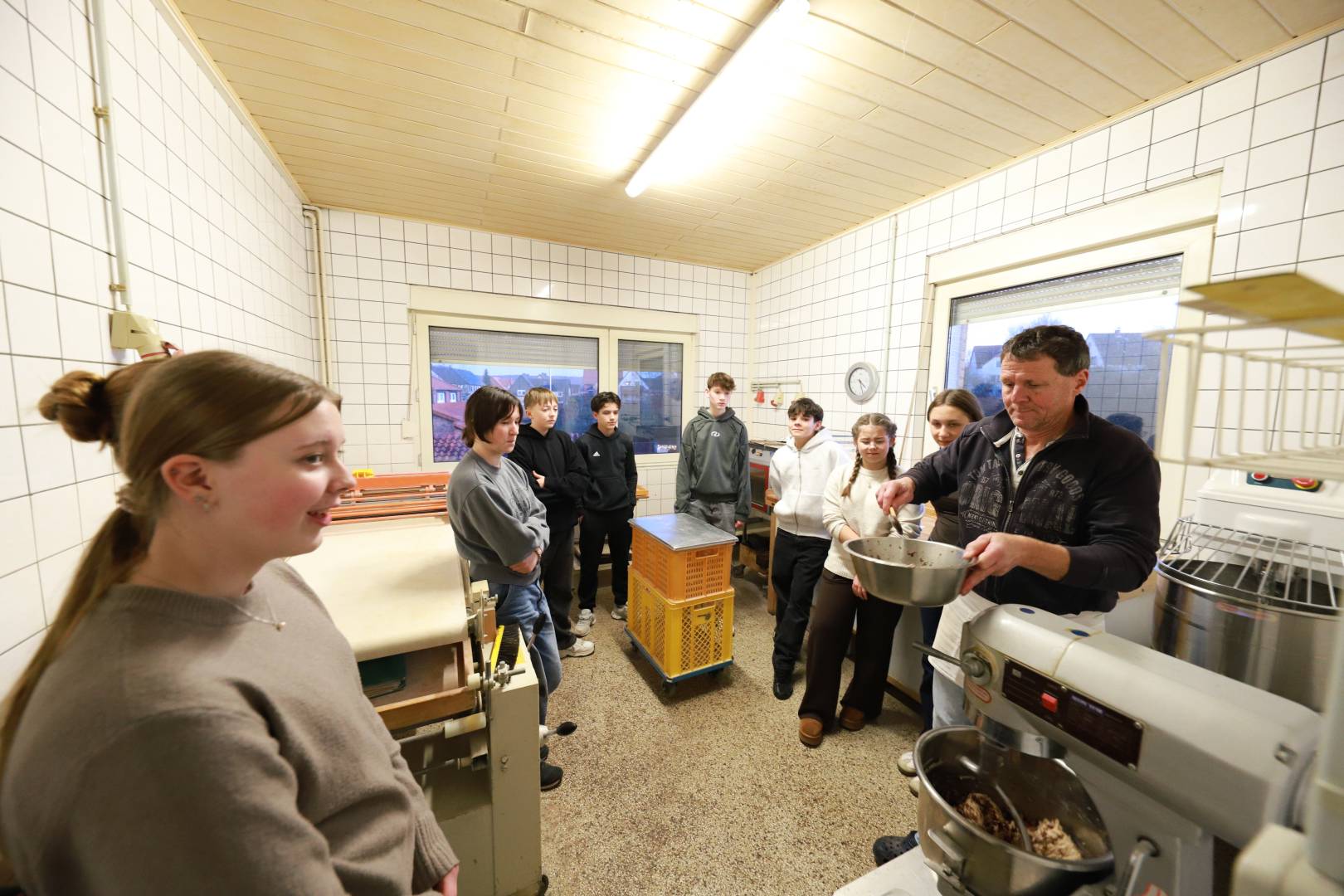 Unsere Konfirmanden backen Brot