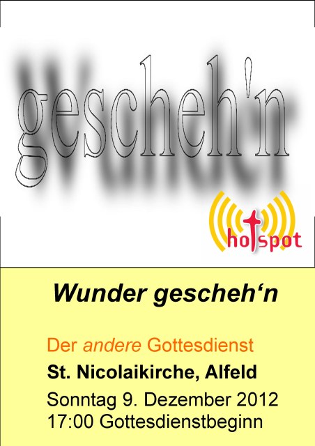 Plakat Wunder gesche'n