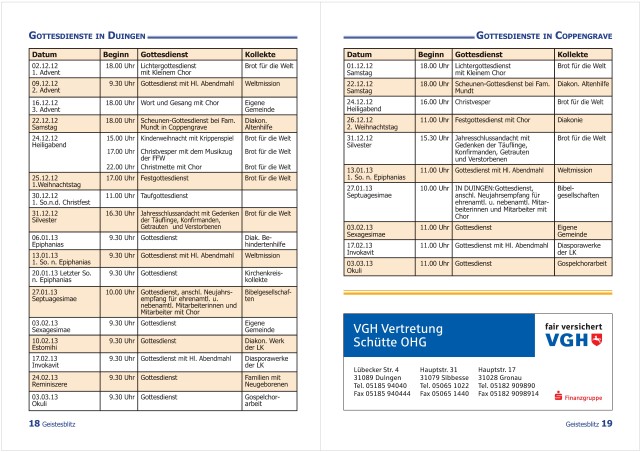 Gemeindebrief Dezember 2012 - Februar 2013