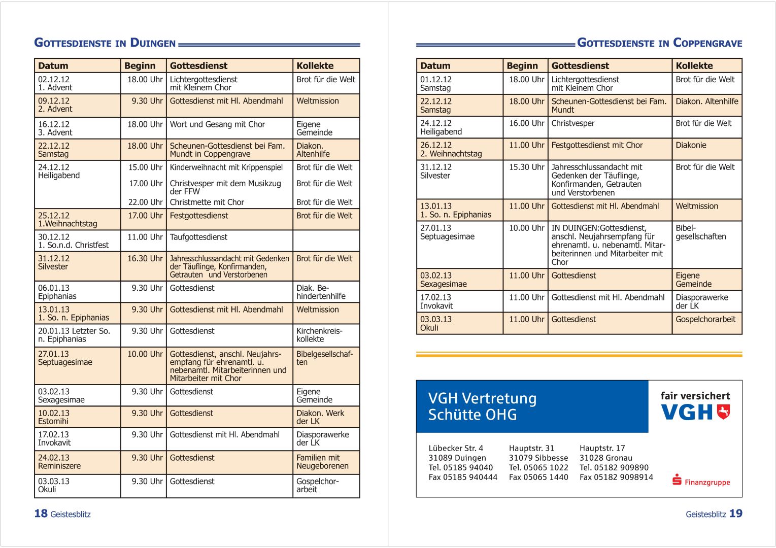 Gemeindebrief Dezember 2012 - Februar 2013
