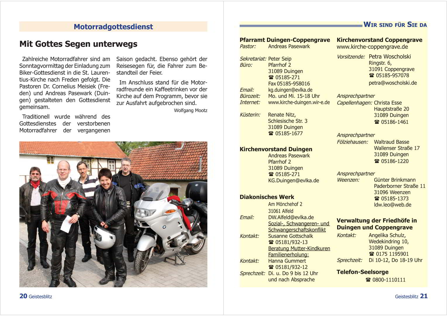 Gemeindebrief Juni - August 2014