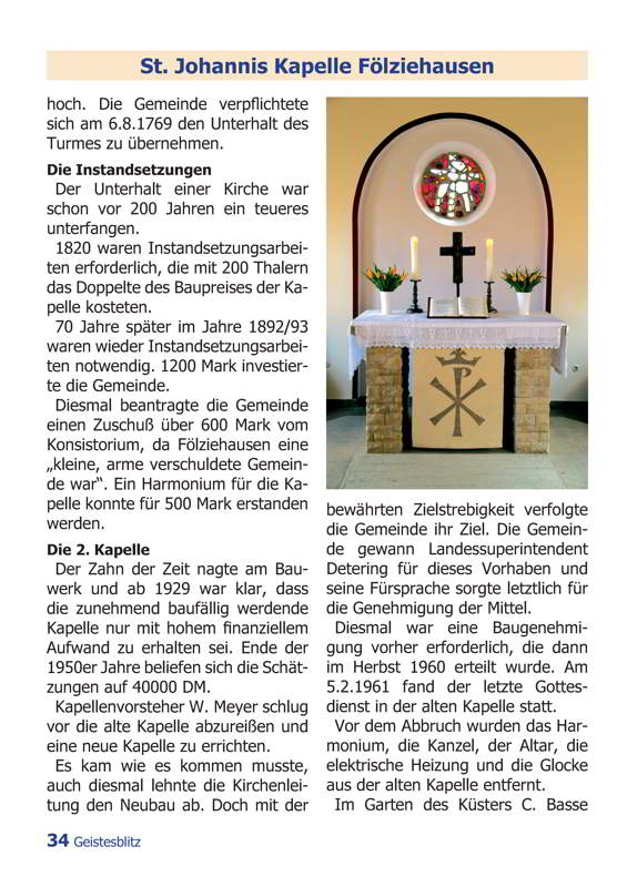 Gemeindebrief Juni - August 2014