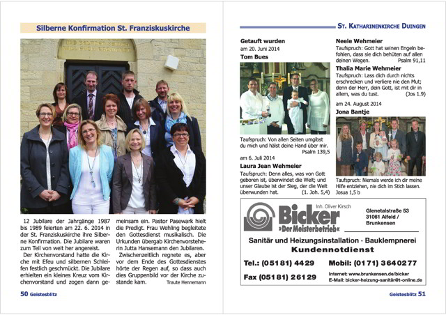 Gemeindebrief September - November 2014