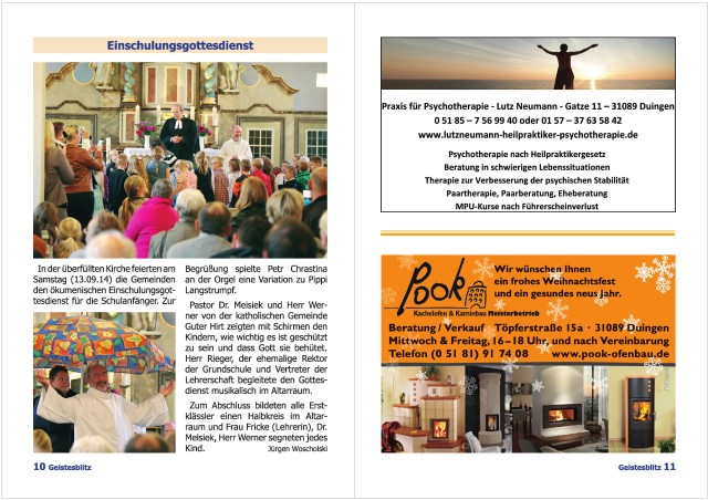 Gemeindebrief Dezember 2014 - Februar 2015