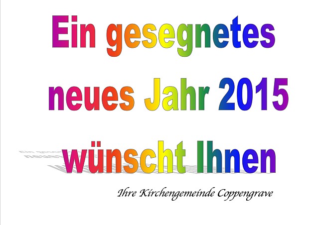 Ein gesegnetes neues Jahr 2015