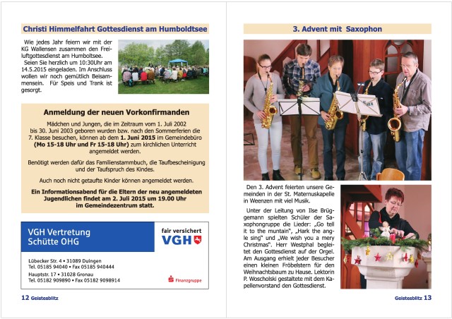 Gemeindebrief März 2015 - Mai 2015