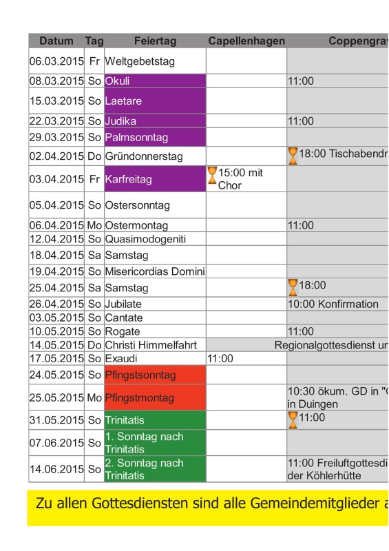 Gemeindebrief März 2015 - Mai 2015