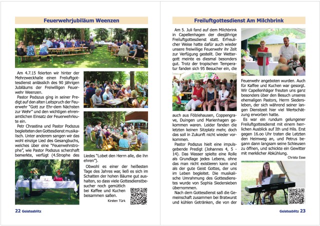 Gemeindebrief Juni 2015 - August 2015