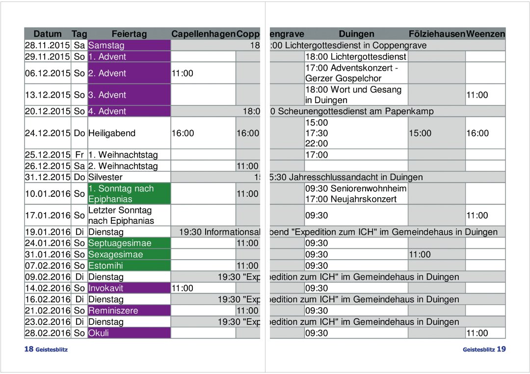 Gemeindebrief Dezember 2015 - Februar 2016