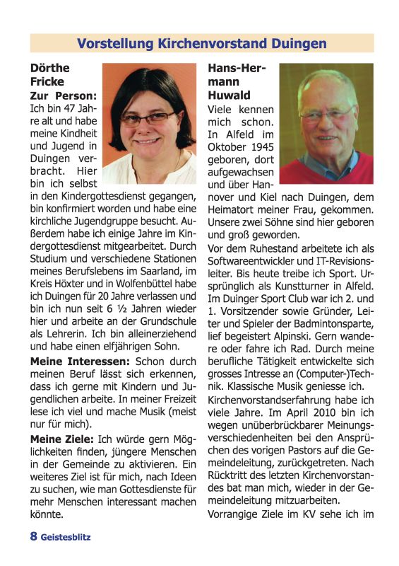 Gemeindebrief März 2016 - Mai 2016