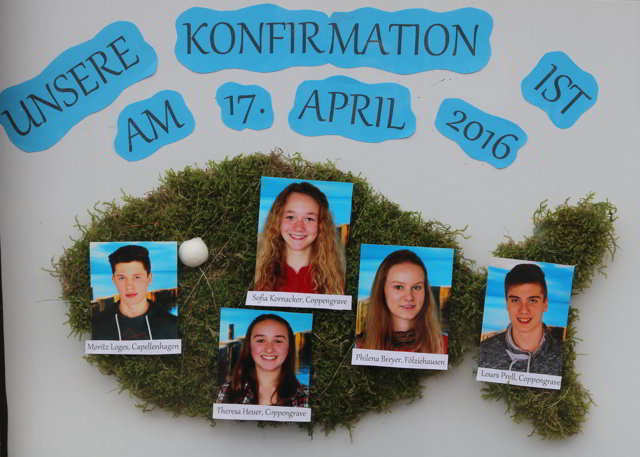 Unsere Konfirmation ist am 17. April 2016