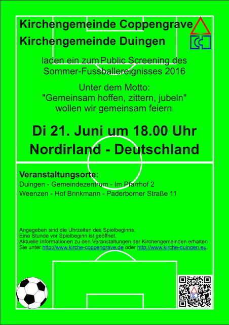 Fussballspiel Nordirland - Deutschland