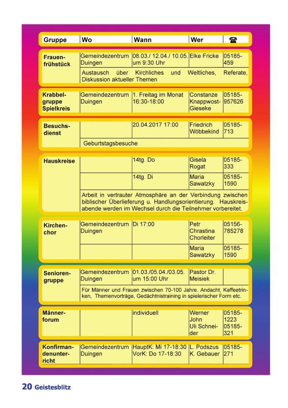 Gemeindebrief März 2017 - Mai 2017