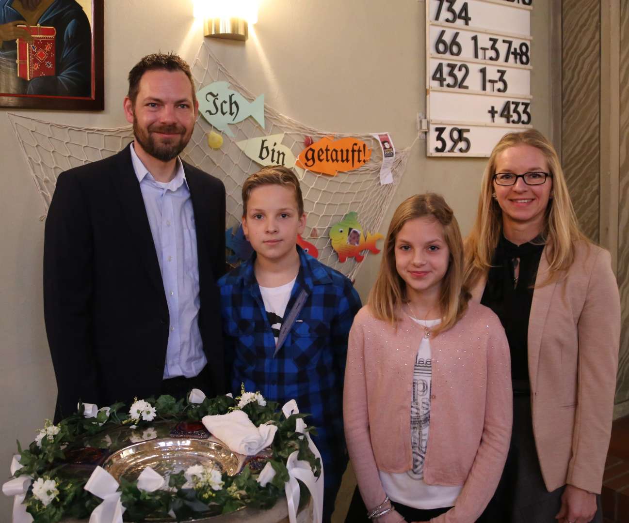 Taufe von Lina Dehmel, Ian und Laney Seiffert