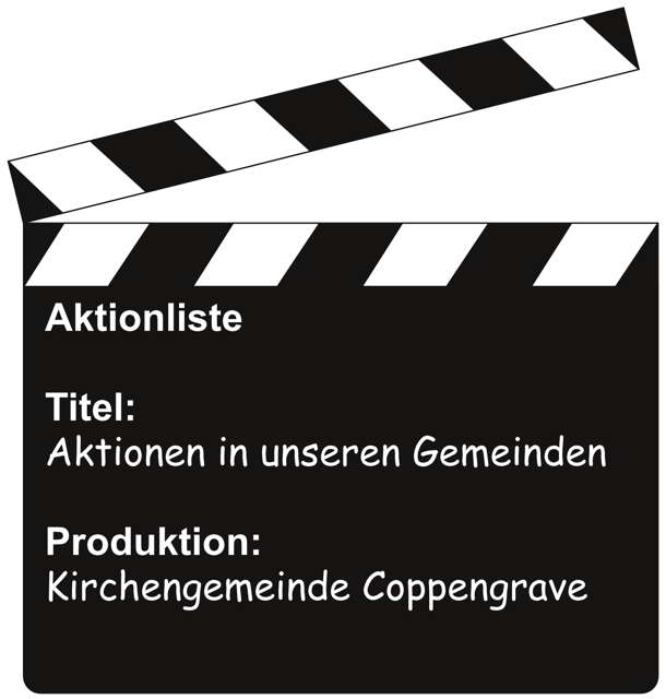 Aktionsliste mit den Aktionen der Kirchengemeinde Coppengrave