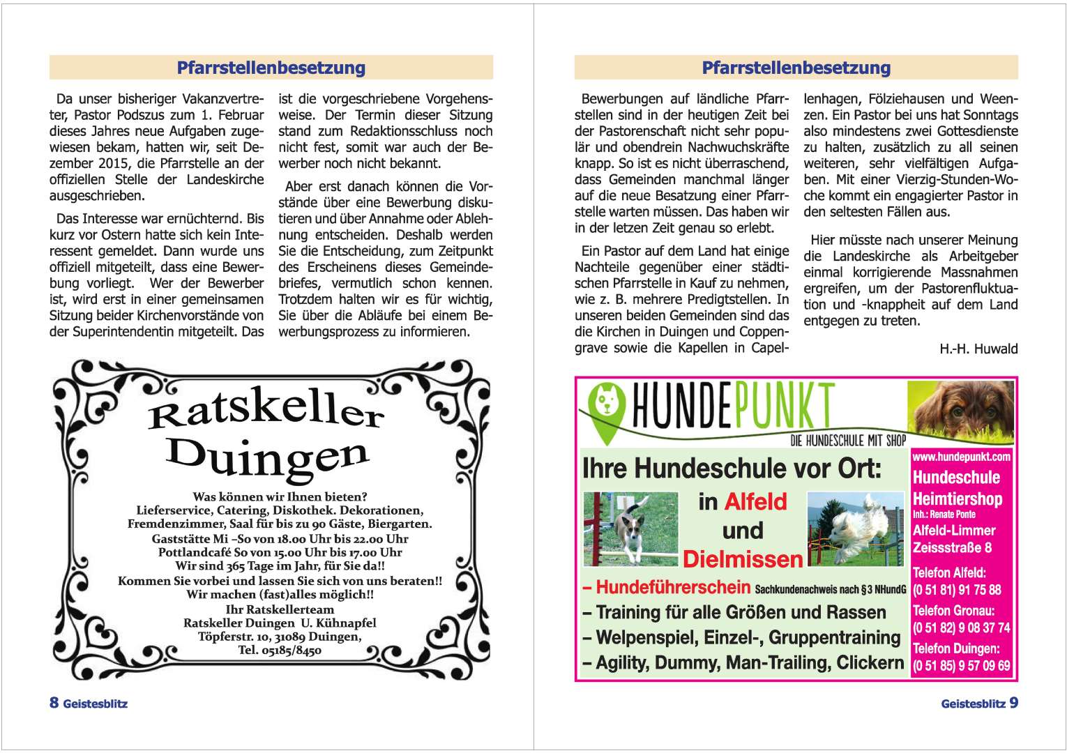 Gemeindebrief Juni 2017 - August 2017