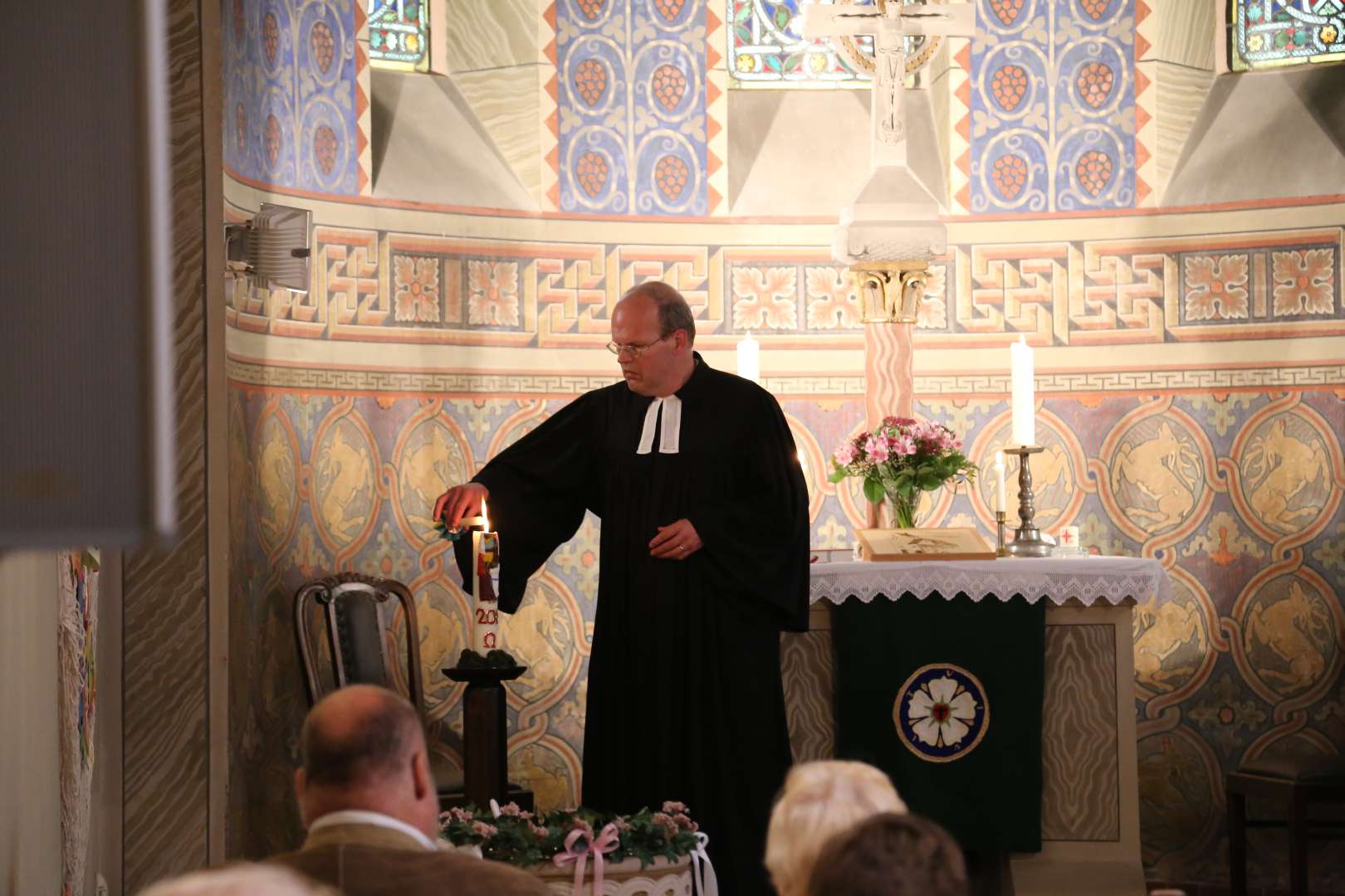 Tauferinnerung mit Taufe von Mia Hauptmann in der Sommerkirche in Coppengrave