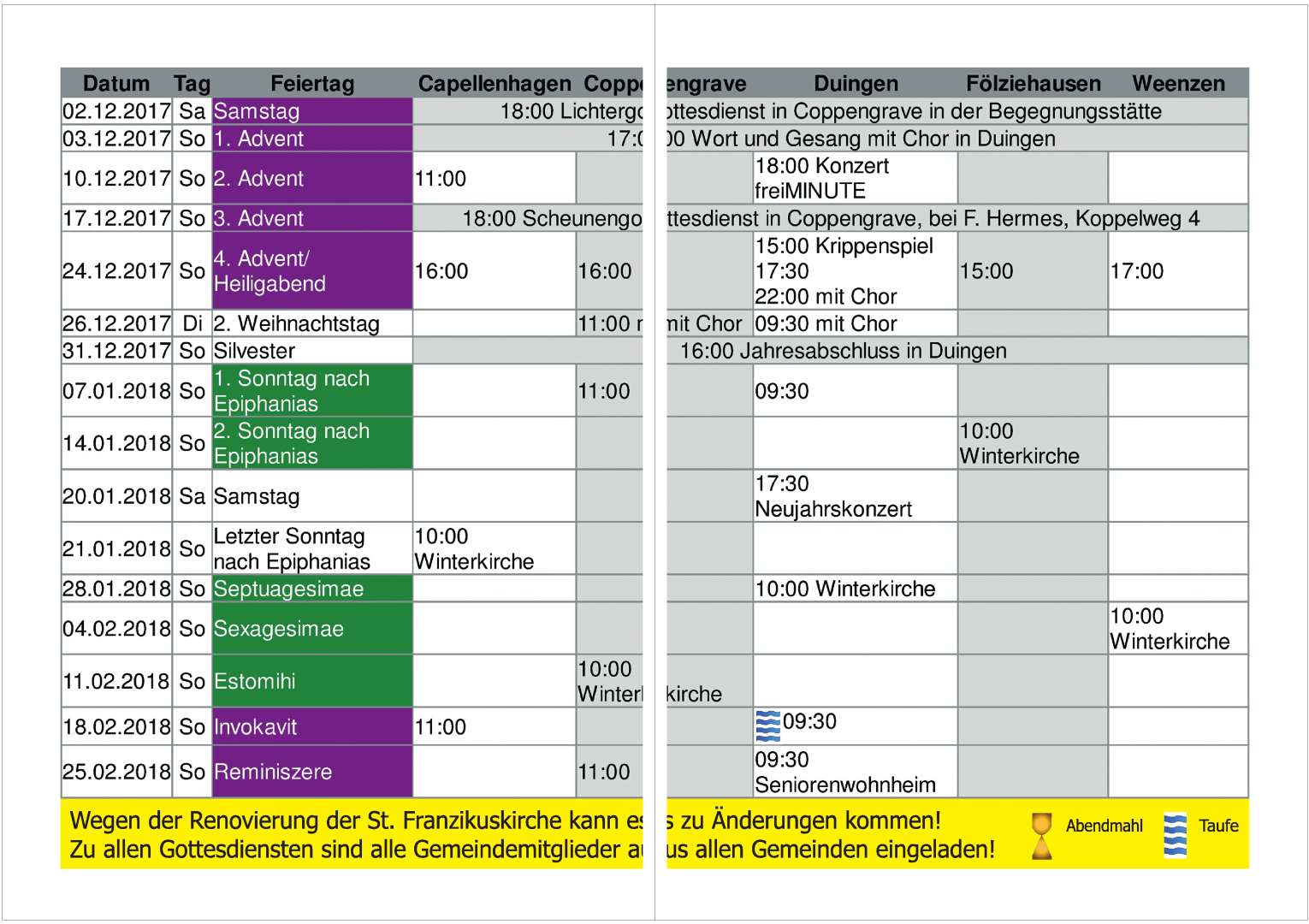 Gemeindebrief Dezember 2017 - Februar 2018