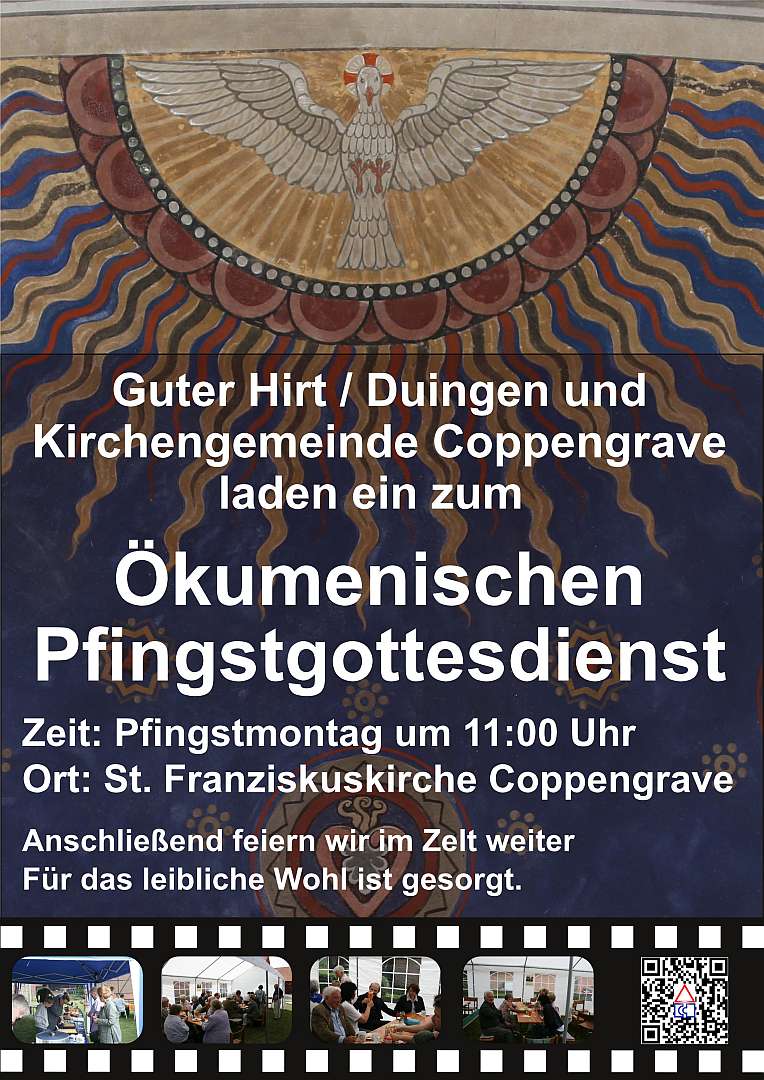 Einladung zum ökumenischen Gottesdienst am Pfingstmontag