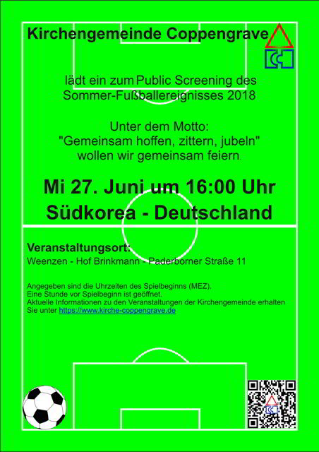 Gruppenspiel Südkorea - Deutschland am Mi 27. Juni um 16 Uhr