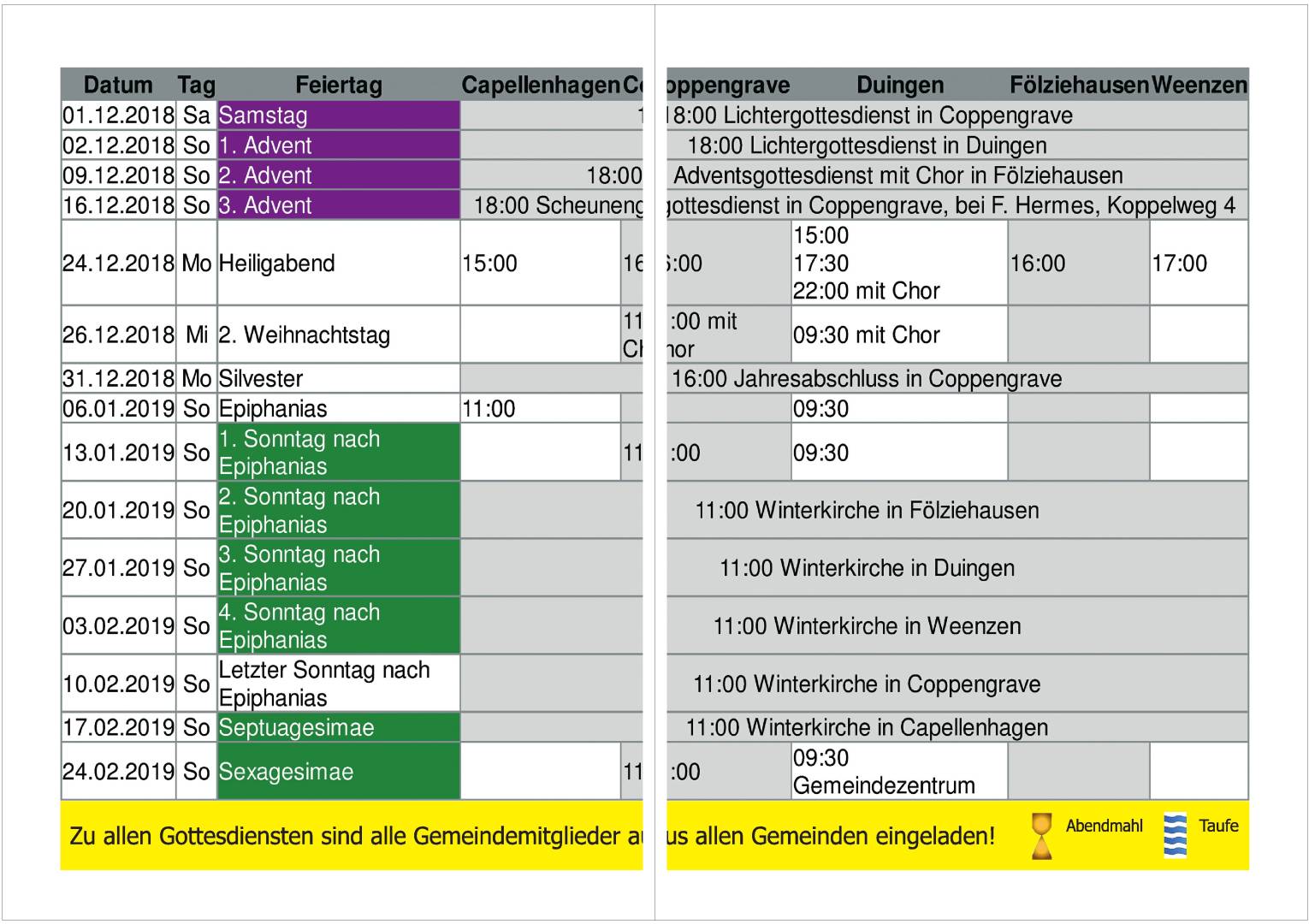 Gemeindebrief Dezember 2018 - Februar 2019