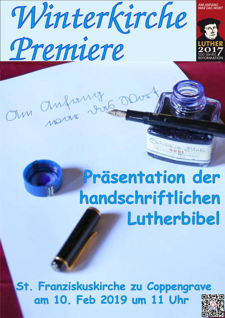 Premiere: Handschriftliche Lutherbibel wird in der Winterkirche präsentiert