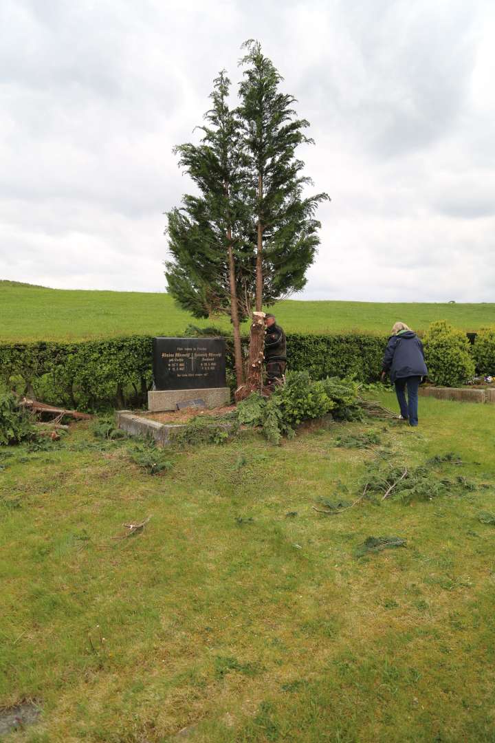 Arbeitseinsatz auf dem Friedhof Capellenhagen