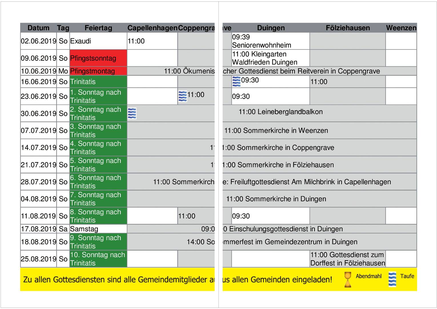 Gemeindebrief Juni 2019 - August 2019