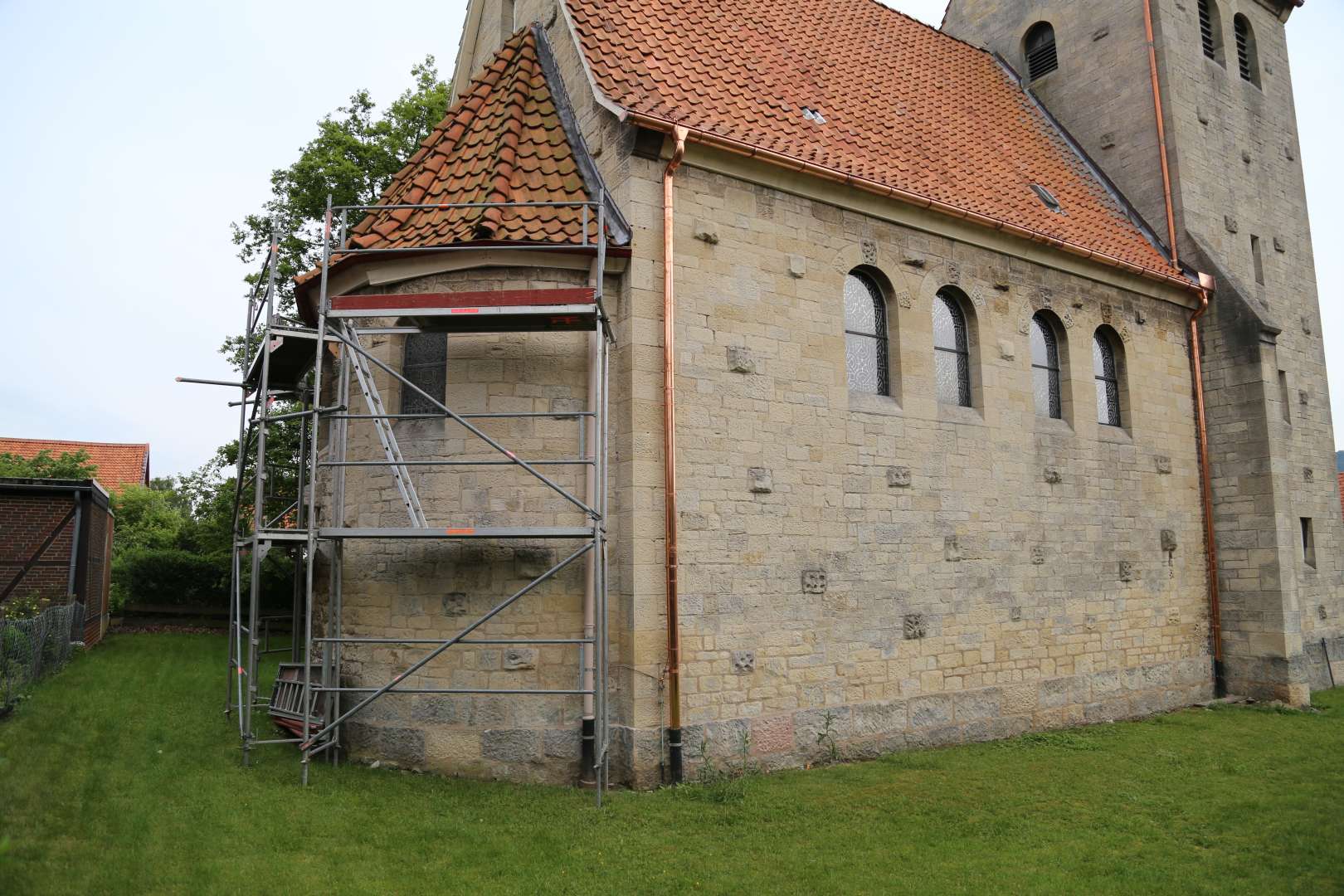 Baumaßnahme Dachentwässerung