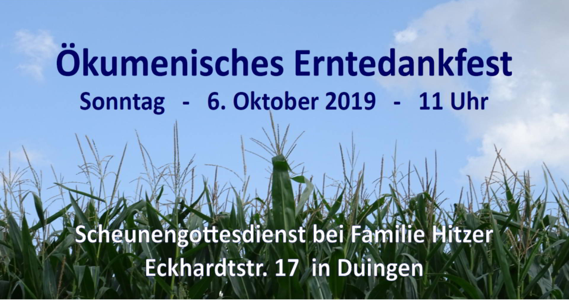 Einladung zum ökumenischen Erntedankfest