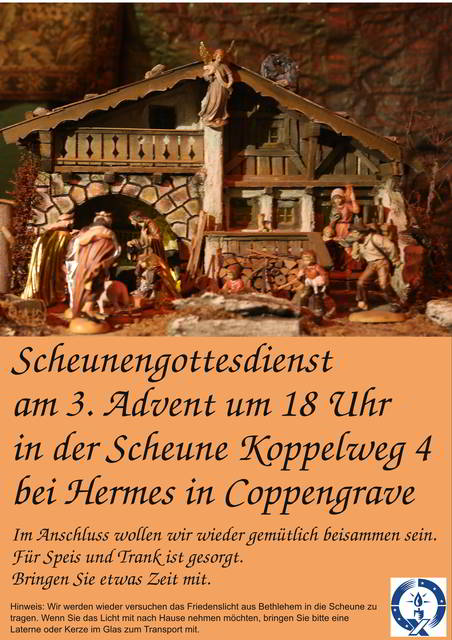 Einladung zum Scheunengottesdienst / 15. Türchen