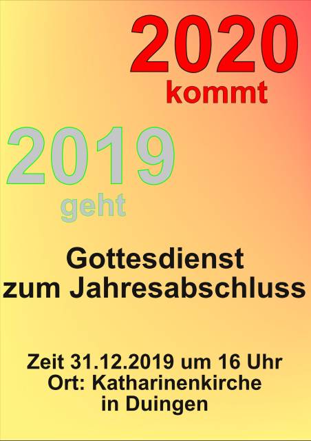 Jahresabschlussgottesdienst in der Katharinenkirche