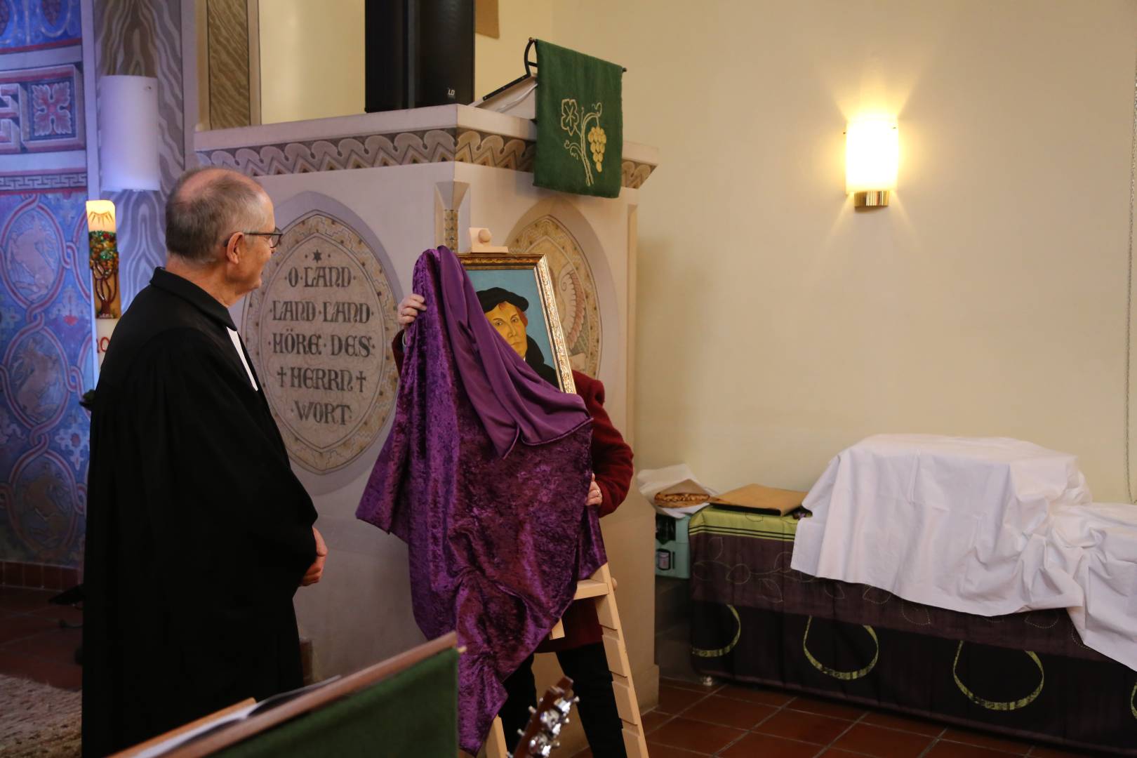 Winterkirche in Coppengrave unter dem Thema "Martin Luther"