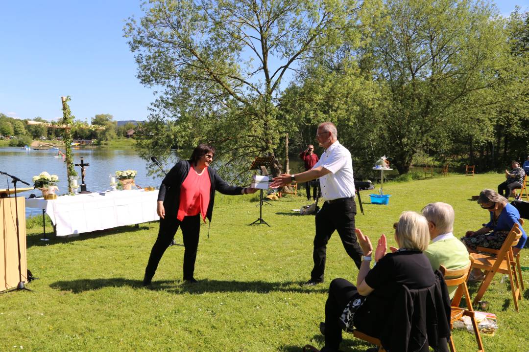 Freiluftgottesdienst am Humboldtsee mit der Verabschiedung von Pastor Podszus