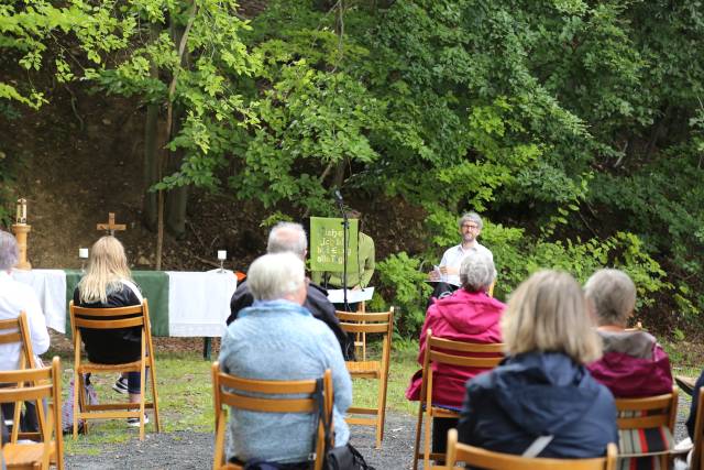 Gottesdienst am Leineberglandbalkon