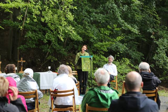 Gottesdienst am Leineberglandbalkon