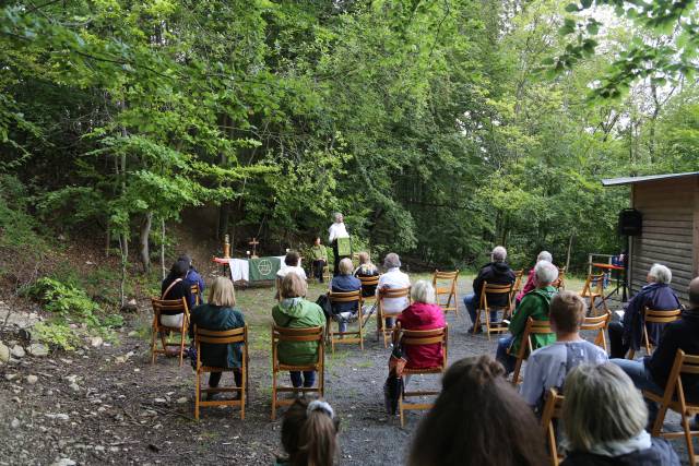 Gottesdienst am Leineberglandbalkon