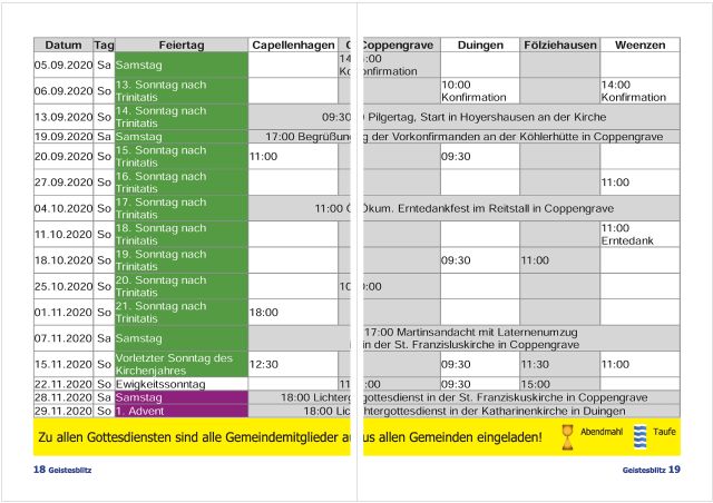 Gemeindebrief September 2020 - November 2020