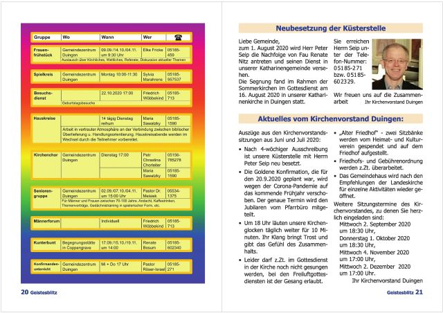 Gemeindebrief September 2020 - November 2020