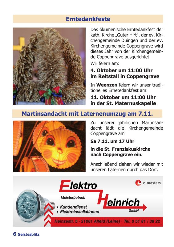 Gemeindebrief September 2020 - November 2020