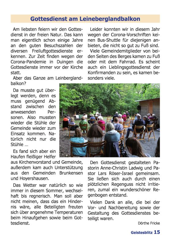 Gemeindebrief September 2020 - November 2020