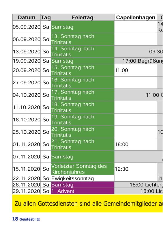Gemeindebrief September 2020 - November 2020